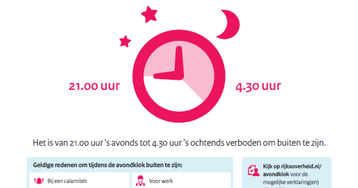Vanaf zaterdag 23 januari geldt een avondklok | Wassenaar